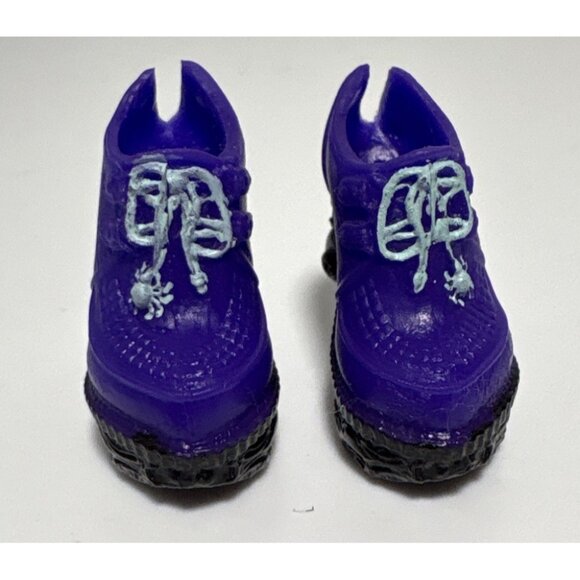 Monster High Purple Shoes Spider Laces Black Heel For Twyla Boogeyman 13 Wishes - Picture 2 of 8